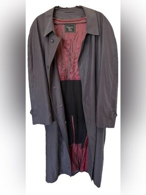 Christian Dior Monsieur Men’s Black Long Lined Overcoat Size 44R Charcoal